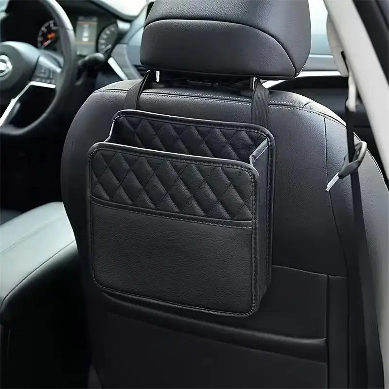 PU Leather Car Seat Organizer Storage Bag for All Vehicle Models Keep Your Ride Neat & Protected with Essential Auto Accessories
