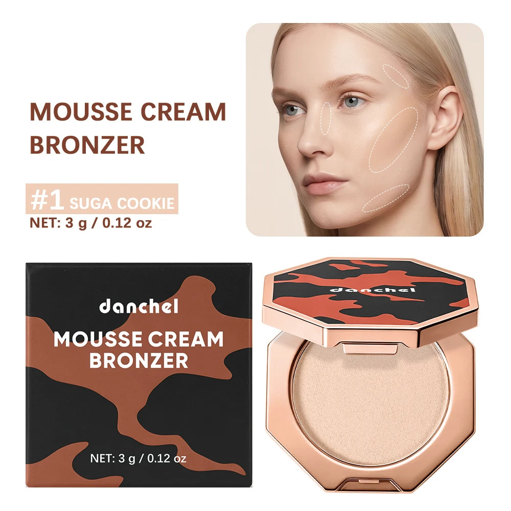 Mousse Cream Bronzer Matte Blendable Contour Shading Cream Long Lasting Waterproof Face Natural Lightweight Makeup Cosmetics