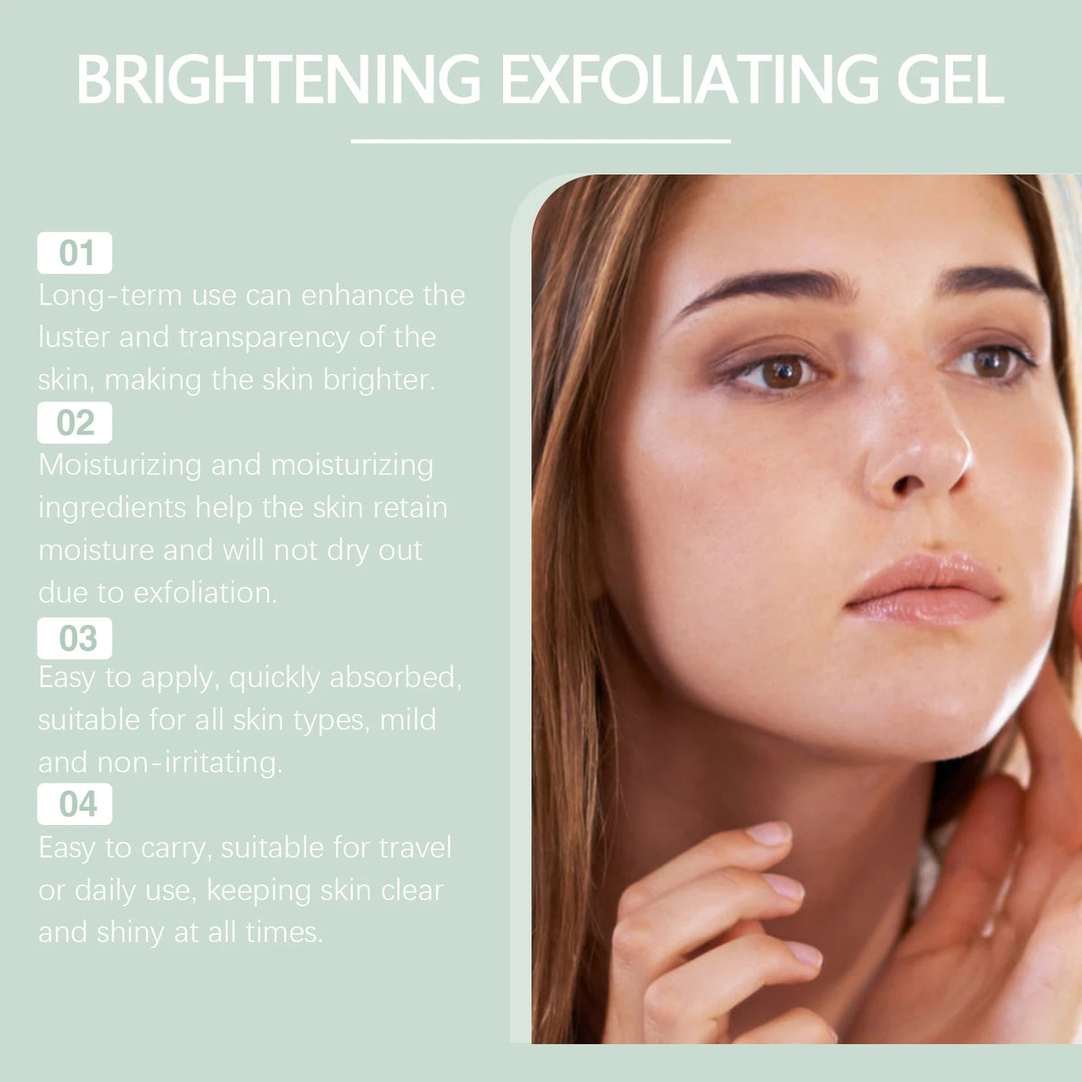 OUHOE Exfoliating Peeling Gel - Deep Cleaning Facial Scrub, 50g
