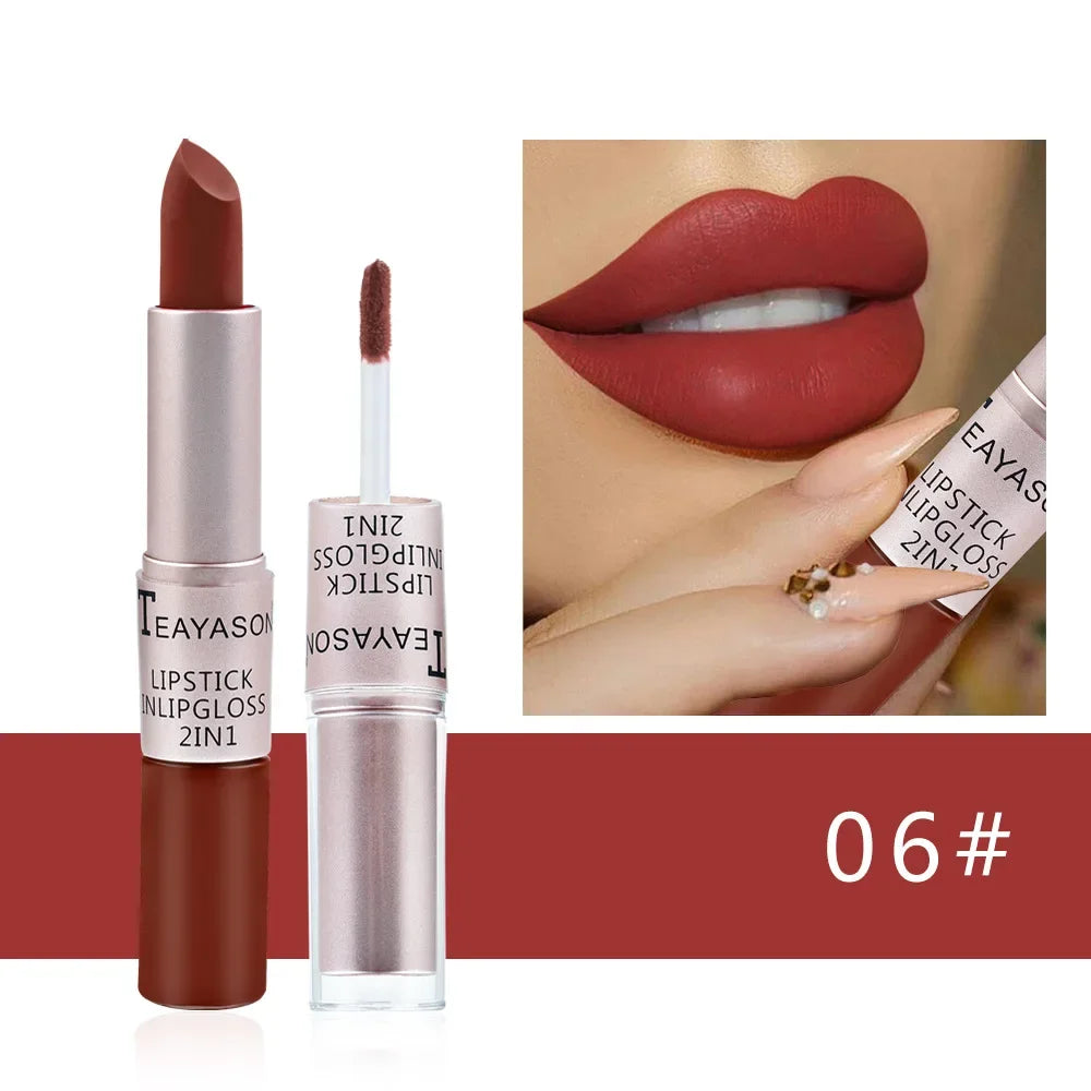 Handaiyan 2-in-1 Matte Lipstick and Lip Tint - Waterproof Moisturizing