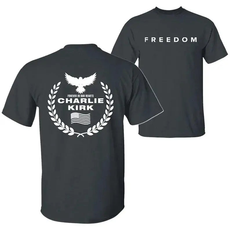 Charlie Kirk Merch  Tee T-shirt Merch Men Short Sleeve Tee Unisex Tops Clothes Causal Female Y2K Tops