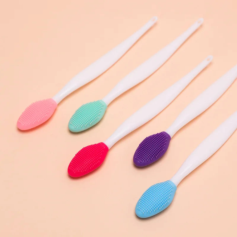 1/5/10Pcs Silicone Facial Cleansing Brush Exfoliating Massage Tools Nose Blackhead Removal Brushes Face Pore Deep Cleaning Wands