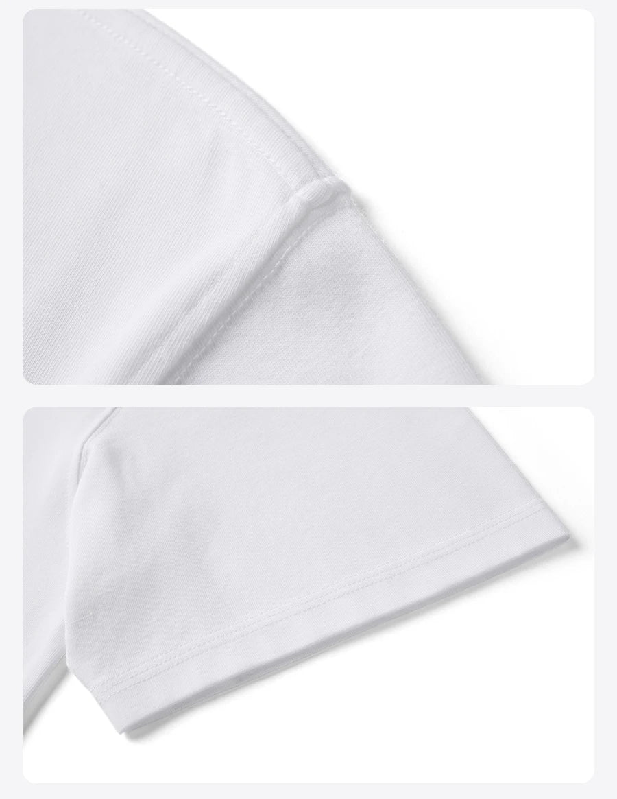 SIMWOOD Men's 230gsm Cotton Sorona Blend Soft Breathable T-Shirt Men Loose Fit Short Sleeve Tee Casual Summer Top