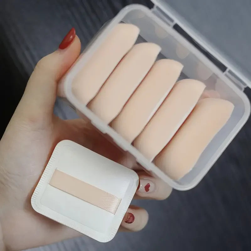 5pcs Cosmetic Powder Puffs - 10cm Drop Shape Makeup Sponge Blender