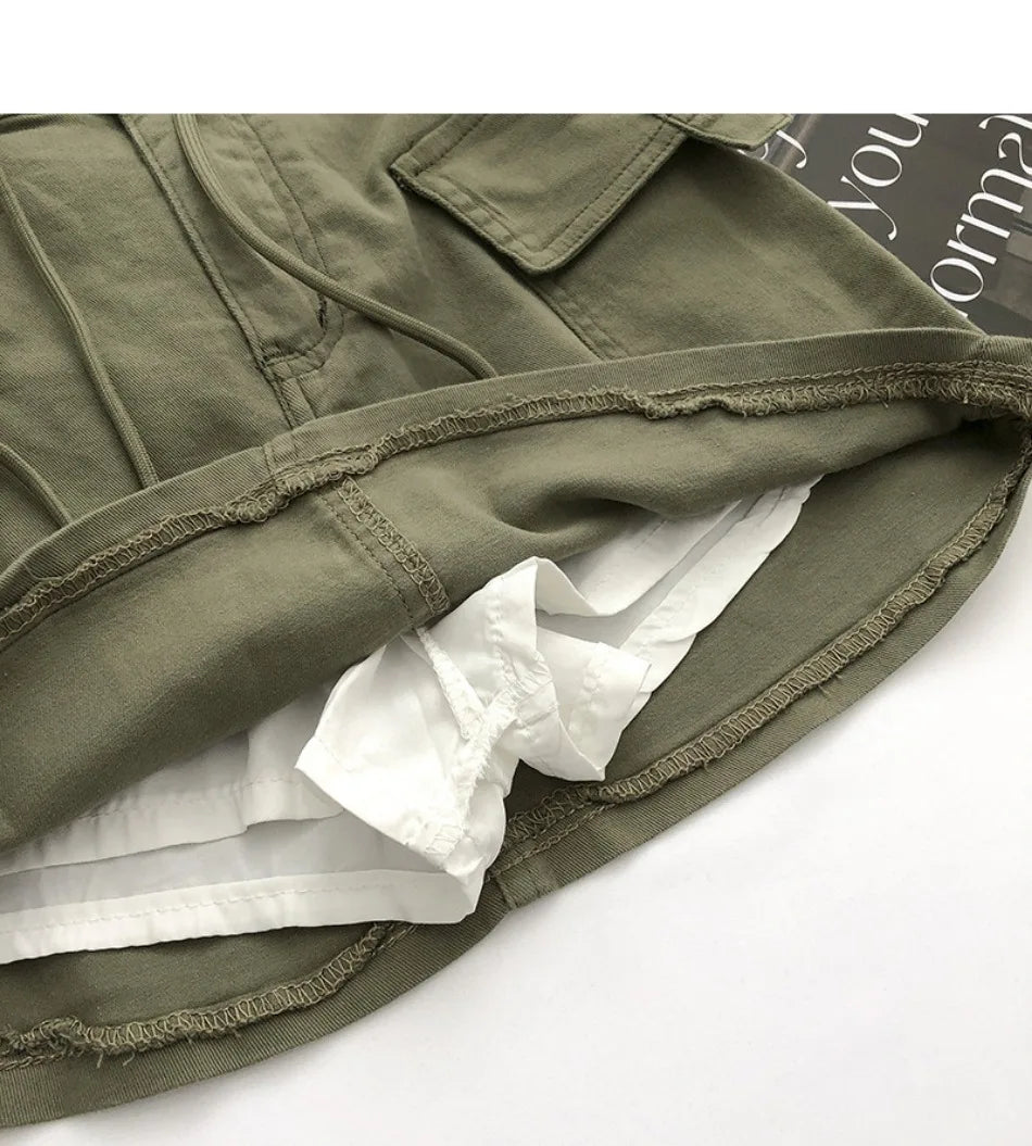 New in Women Summer Drawstring High Waist Denim Package Hip Half-body Skirt Korean Fashion Vintage Versatile Skirt Women Clothes
