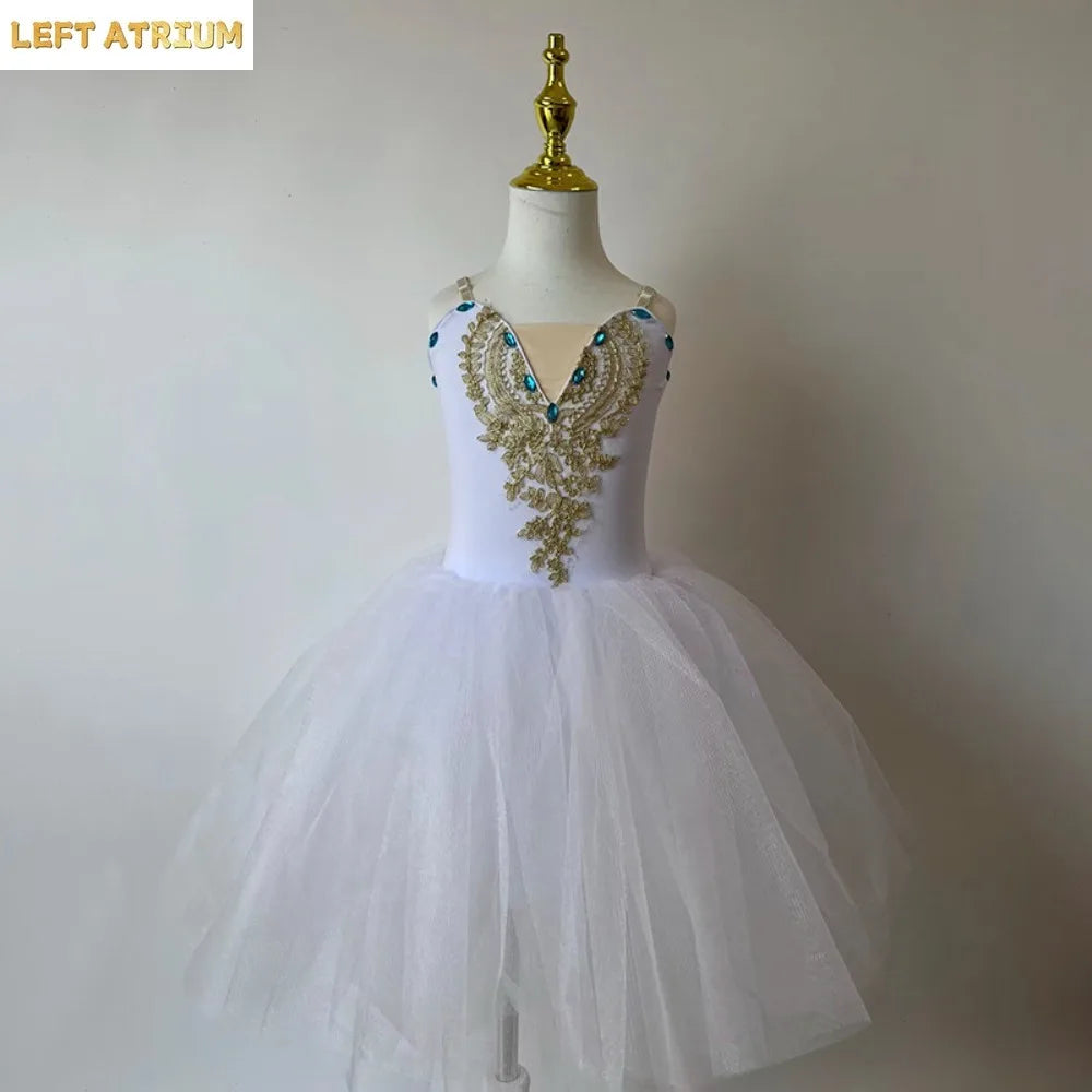 Stage Costumes Performance Kids Clothes Princess Summer Children Clothing Party Leotards for Girls Dress Ballet Tutu Dance Wear
