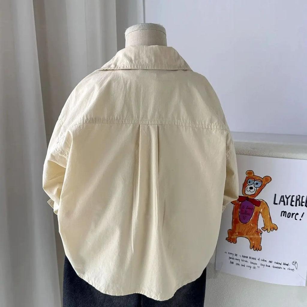 2025 New Spring autumn Baby Girls boys Cotton soild T shirts coat Cute Children kids Clothes
