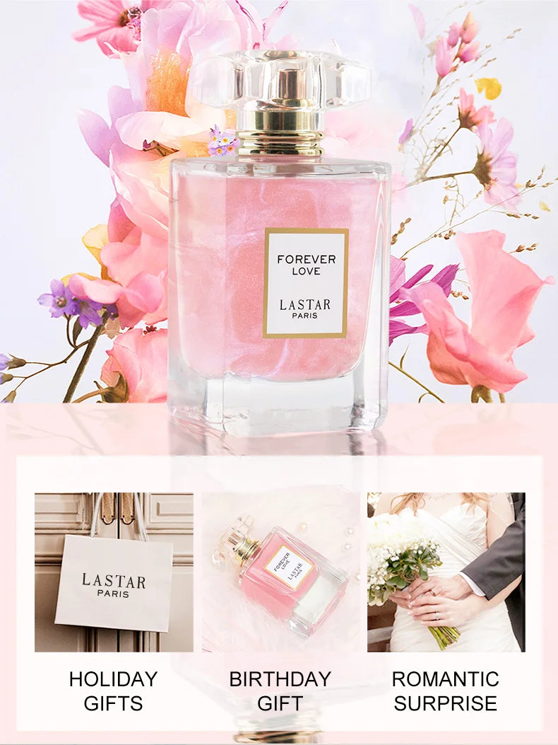 LASTAR Women's Long-lasting Perfume, Two Bottles Totaling 110ml/3.72fl oz, Rose & Jasmine Fragrance, Christmas/New Year Gifts