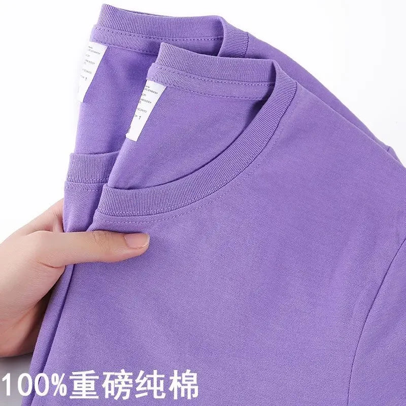 100% Cotton Short-Sleeve T-Shirt - Casual O-Neck Unisex Tee