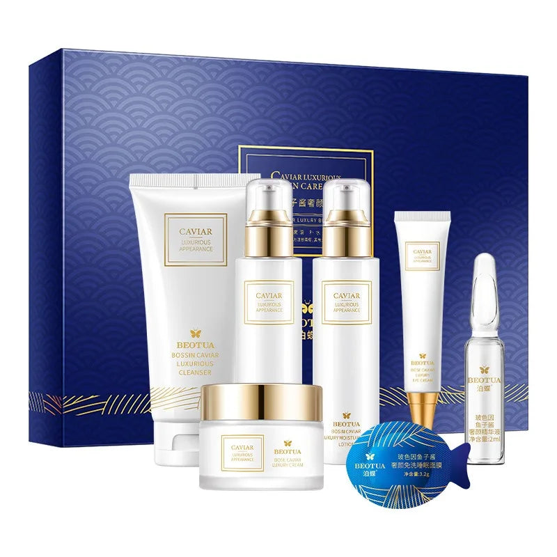 Caviar Pro-Xylane skincare 15-piece set  Reduces Fine Lines Repairs Skin Hydrates  Brightens Anti-Aging Firming Skincare