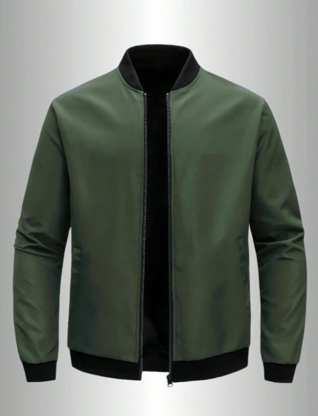 Mens Lightweight Baseball Collar Jacket For Spring And Fall Casual Thin Coat Trendy Business Wear
