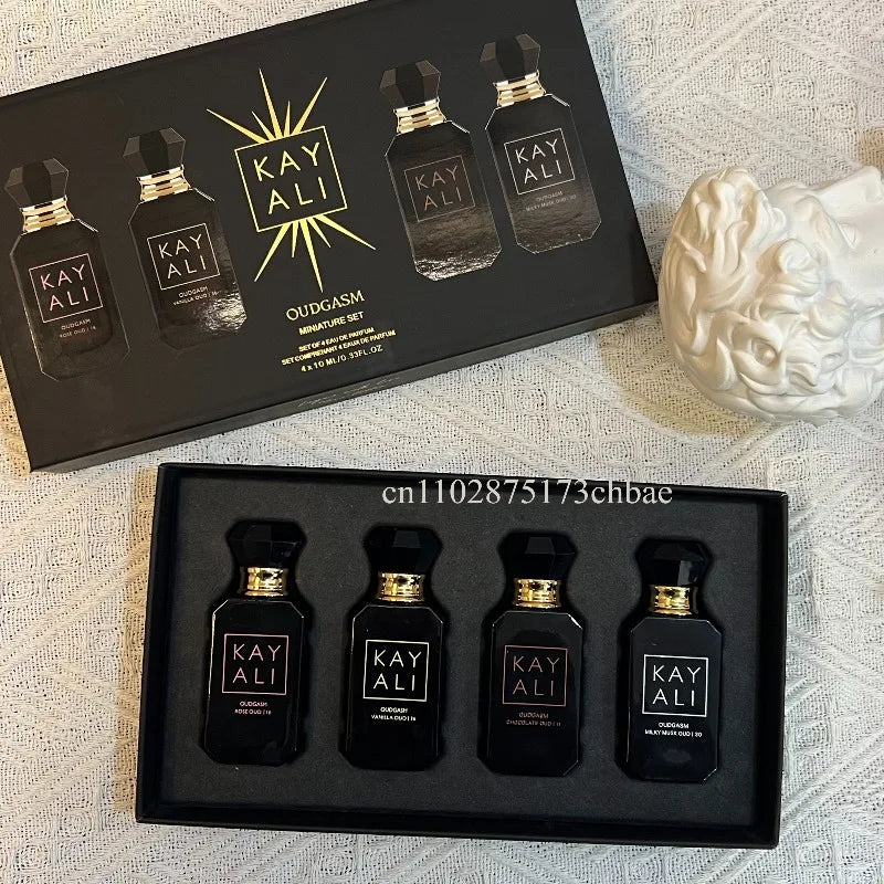 KAYALI 4x10ml Mini Perfume Set Vanilla Oud Floral Fruity Oriental Long Lasting Unisex Eau De Parfum Luxury Gift Collection