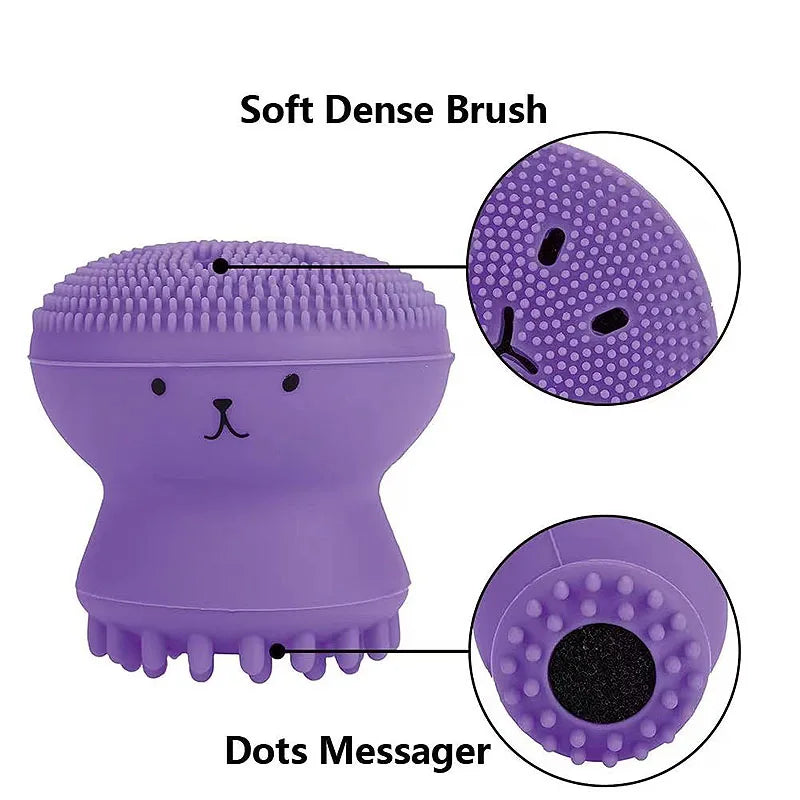 New Silicone Face Scrubber Skin Care Pore Cleaner Brush Face Massage Brush Deep Cleaning Exfoliator Tool XLS02