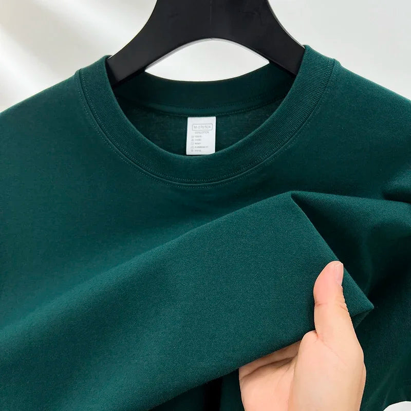 Men's 100% Cotton Short Sleeve T-Shirt - Casual Breathable O-Neck
