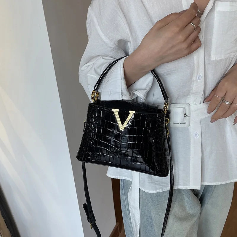 2025 New PU Pattern Leather Women Handbags Luxury Fashion Small Shoulder Messenger Bag Portable Crossbody Shell Bags