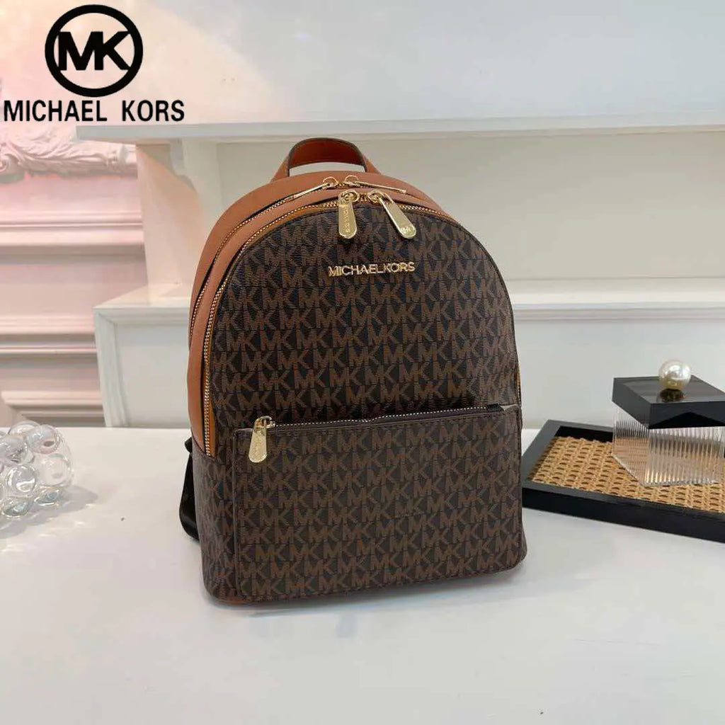 Michael Kors Sheila Series 2026 New Fashion Urban Women’s Large-Capacity Casual Travel Backpack, Simple PVC Material Waterproof