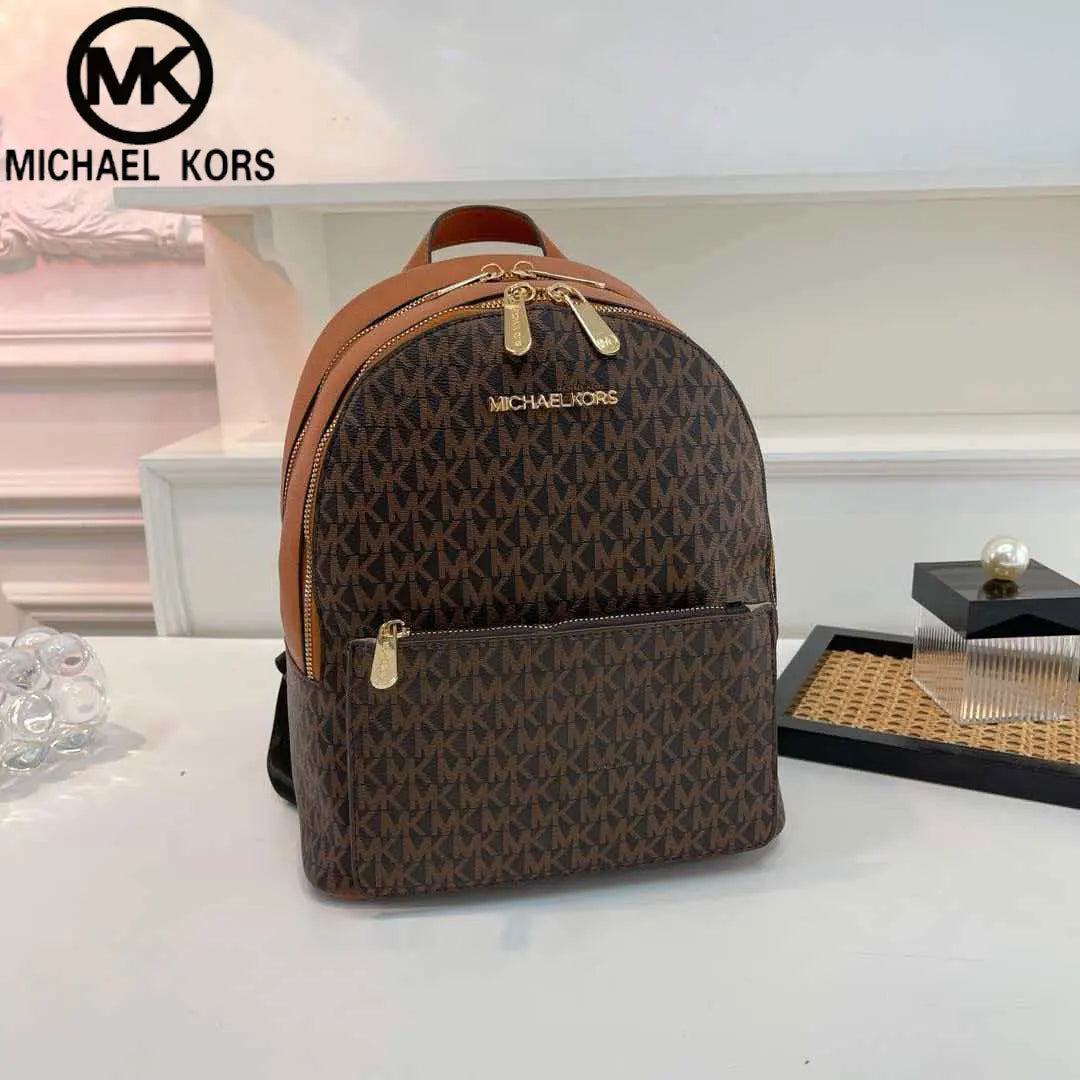Michael Kors Sheila Series 2026 New Fashion Urban Women’s Large-Capacity Casual Travel Backpack, Simple PVC Material Waterproof