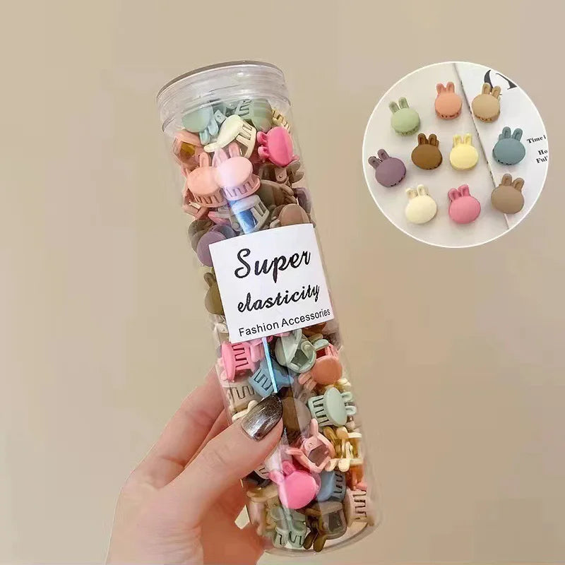 50pcs Cartoon Flower Hair Claw Clips for Girls - Colorful Resin