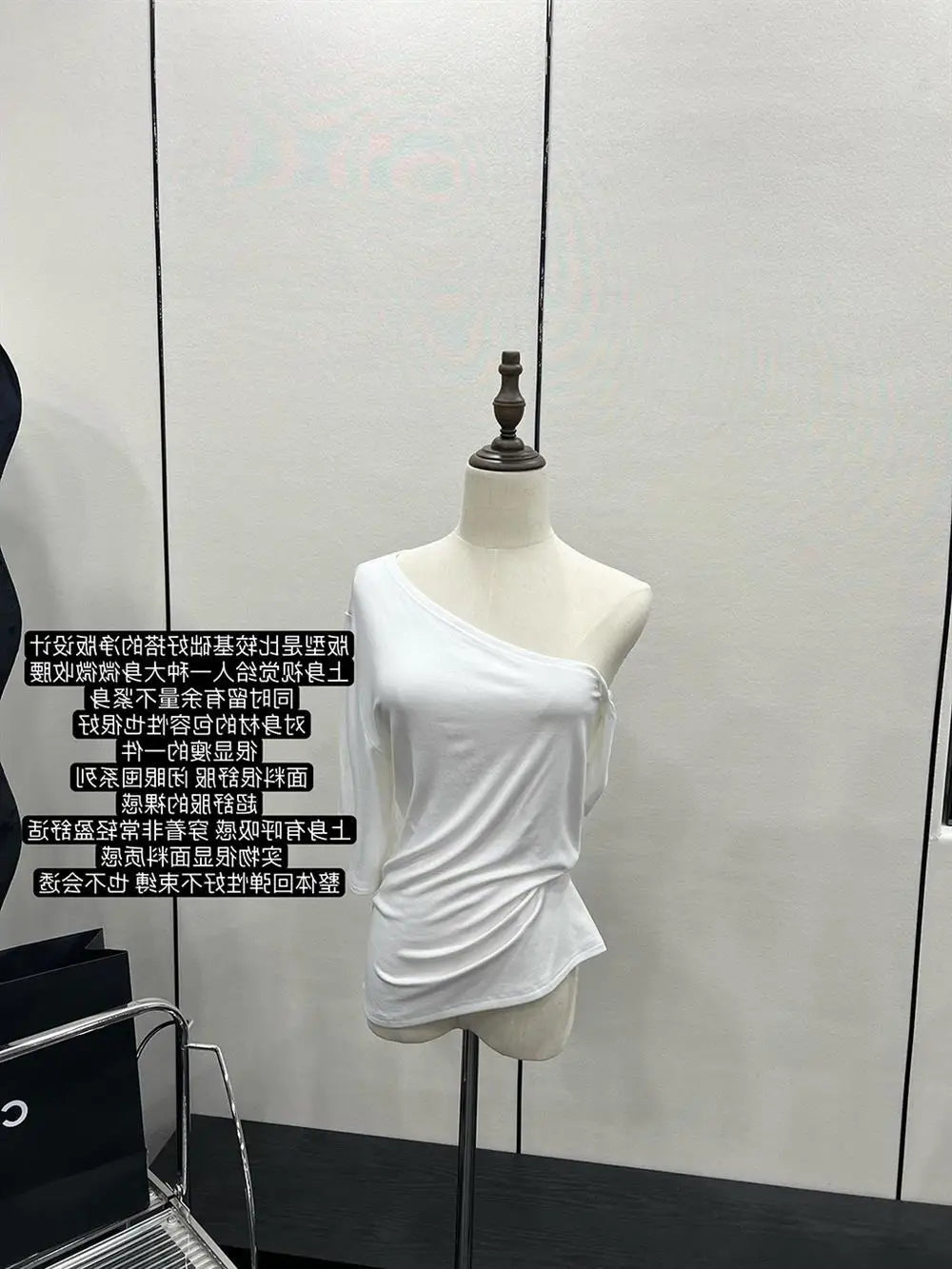 Summer New Style Casual Loose Shoulder Sexy White T-shirt Women's Short Sleeve Short Length Slimming Show Shoulder Top