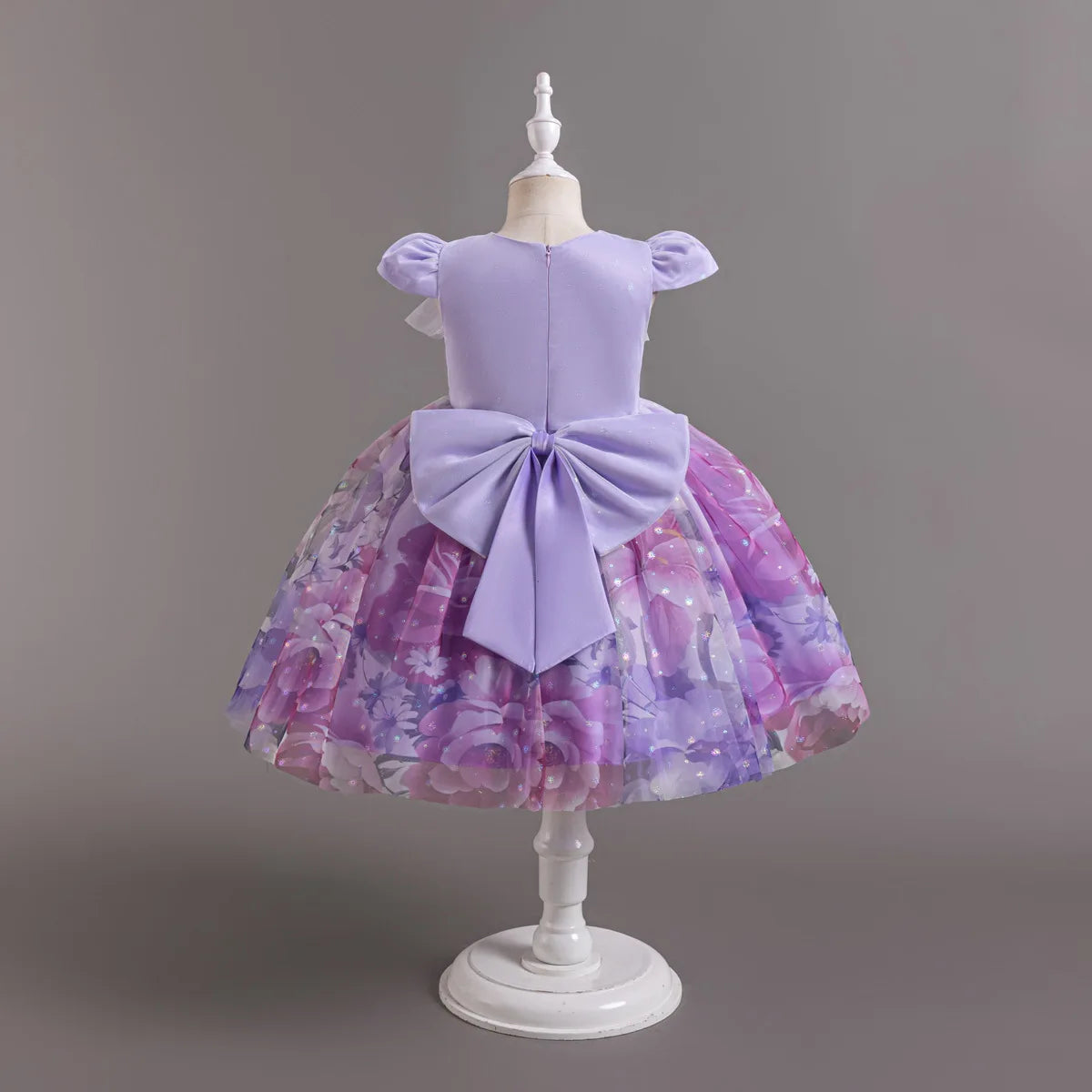 HETISO Gradient Floral Princess Dress for Girls Ruffle Lace Elegant Kid's Party Gown Festa Junina Style Ages 4-10 Years