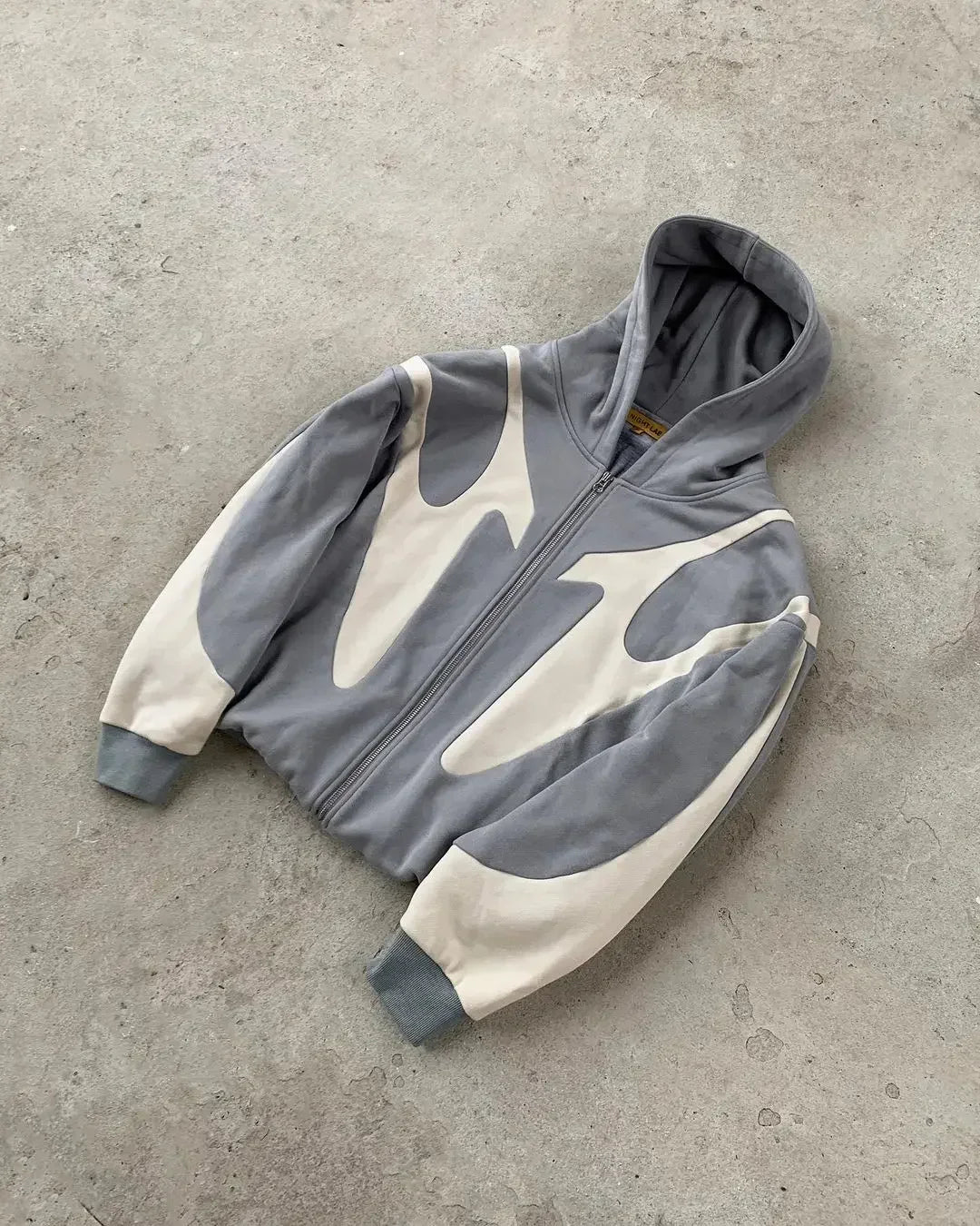 BiggOrange Plum Tree Embroidered Oversized Zipper Hoodie - Pink