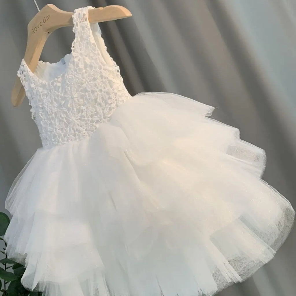 2026 Summer Kids Vest Dress Princess Tutu Skirt Performance Outfit Set Girls Sleeveless Dress