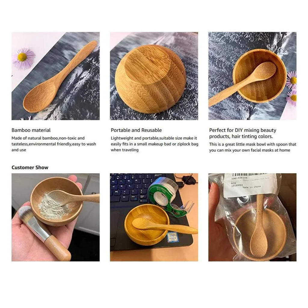 2pcs Mini Mask Mixing Bowl Set, DIY Mask Mixing Spoon Skin Care Tool, Mixing Spatula Tool to Use with Mask Bowl