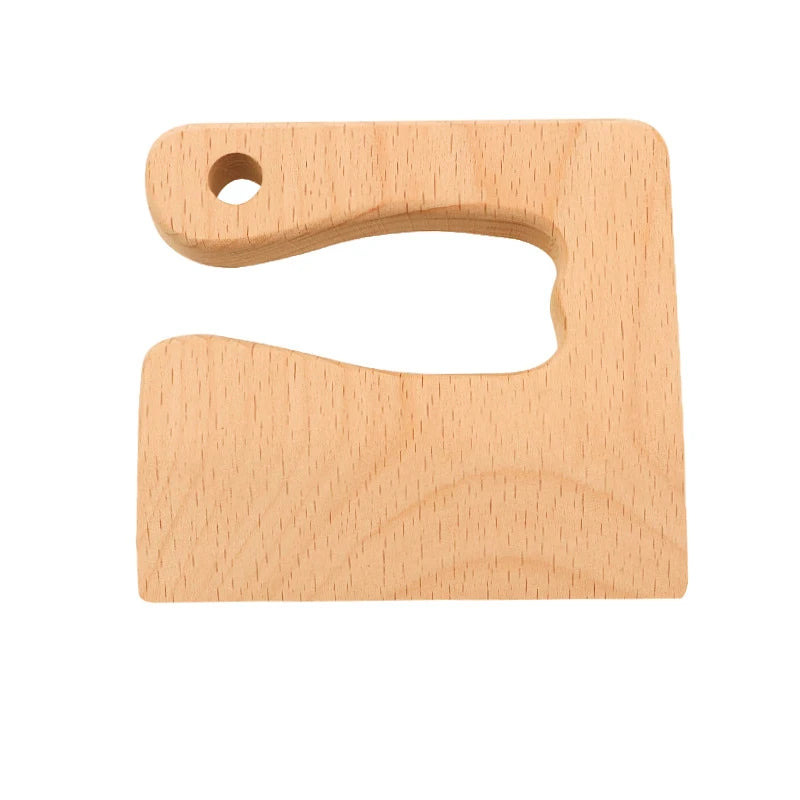 Wooden Kids Knife for Cooking Cute Fish Dinosaur Shape Kitchen Toy Vegetable Fruit Cutter Kitchen Tool Toys Wood Knife for Child