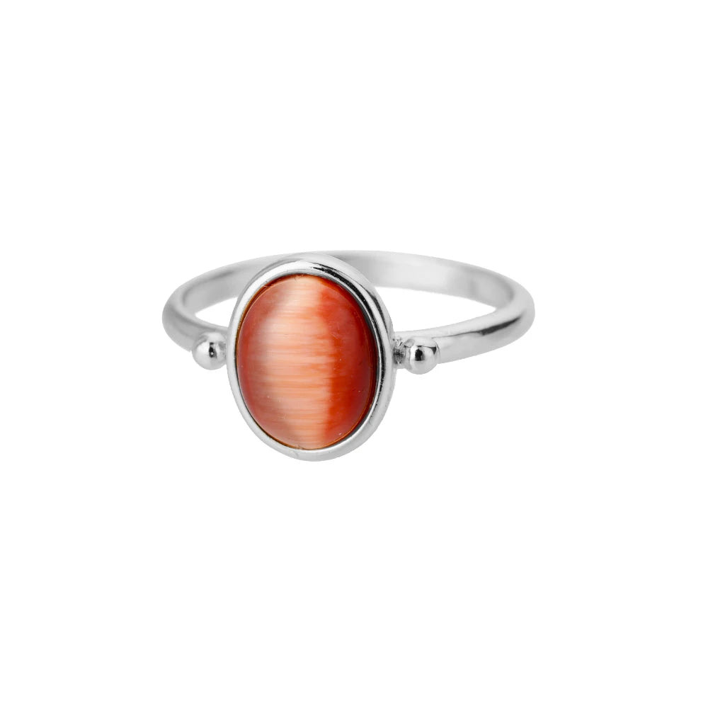 Stainless Steel Opal Rings For Women'S Aesthetic Water Drop Gold Color Wedding Ring Waterproof Jewelry Finger Accessories Gifts
