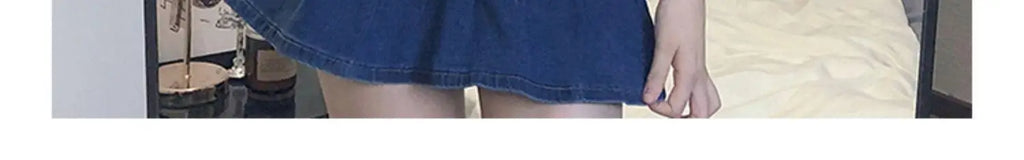 Summer Women Y2k High Waist Mini Skirts Girls Korean A Line Denim Pleated Dress Female Fashion Punk Blue Harajuku Jeans Skirts
