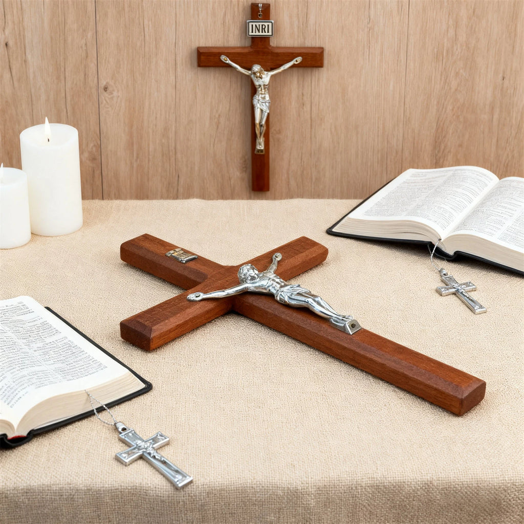 Handcrafted Wooden Cross Wall Décor | Catholic Religious Gift