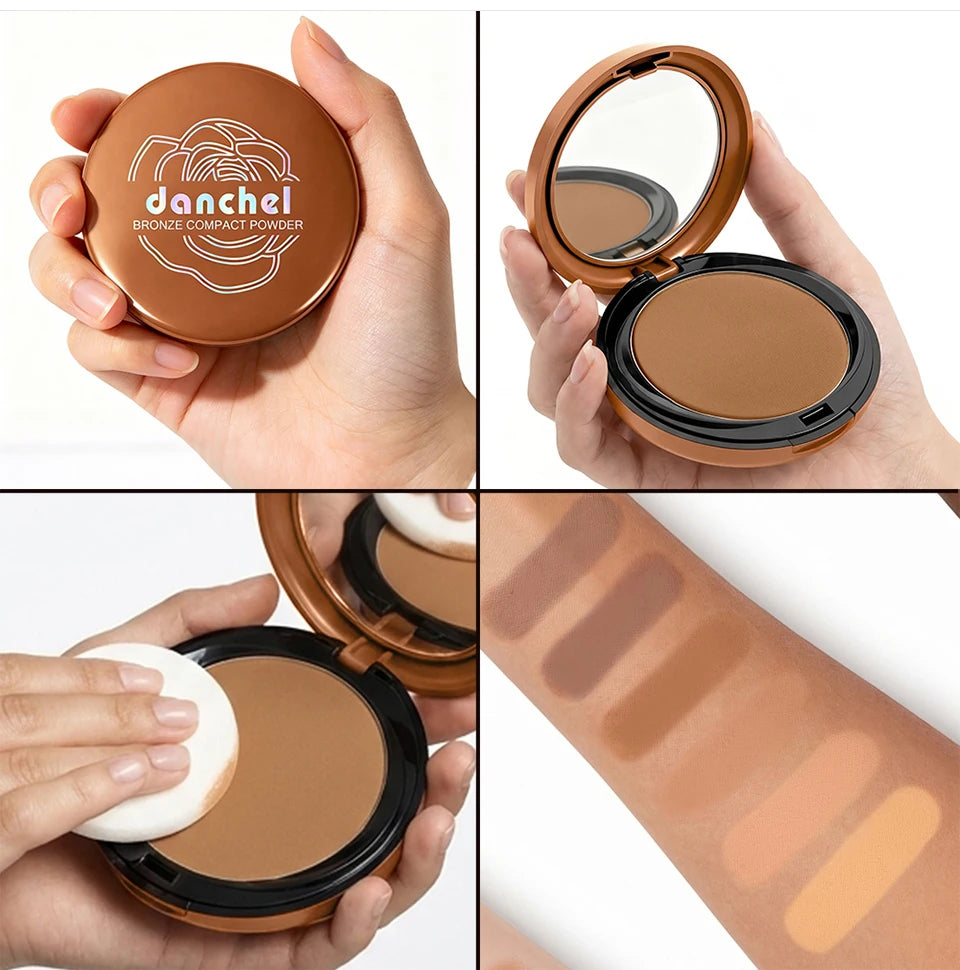 Long Lasting Compact Powder Waterproof Sweatproof Soft Matte Oil Control Setting Powder Face Makeup Cosmetic