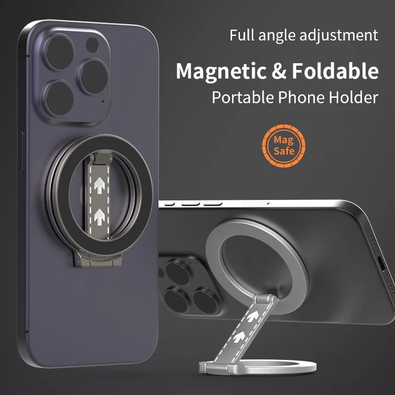 Double-Sided MagSafe Magnetic Phone Ring Stand – Kickstand Grip for iPhone & Android
