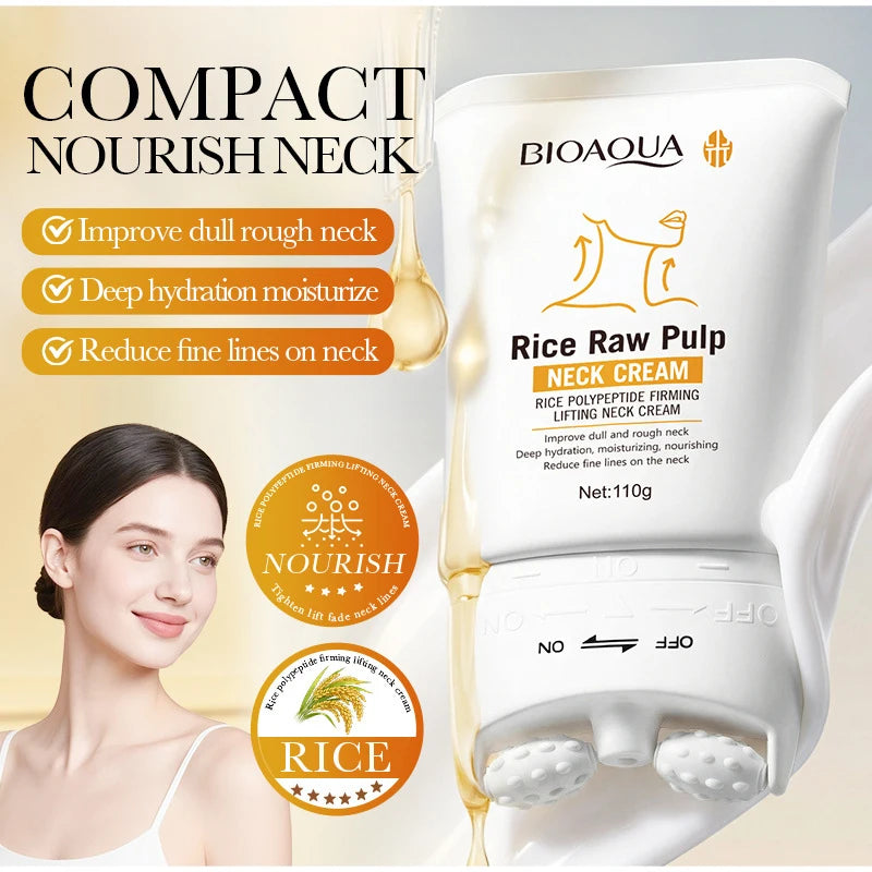 Korean Rice Raw Pulp Moisturizing Neck Cream - Anti-Aging Firming