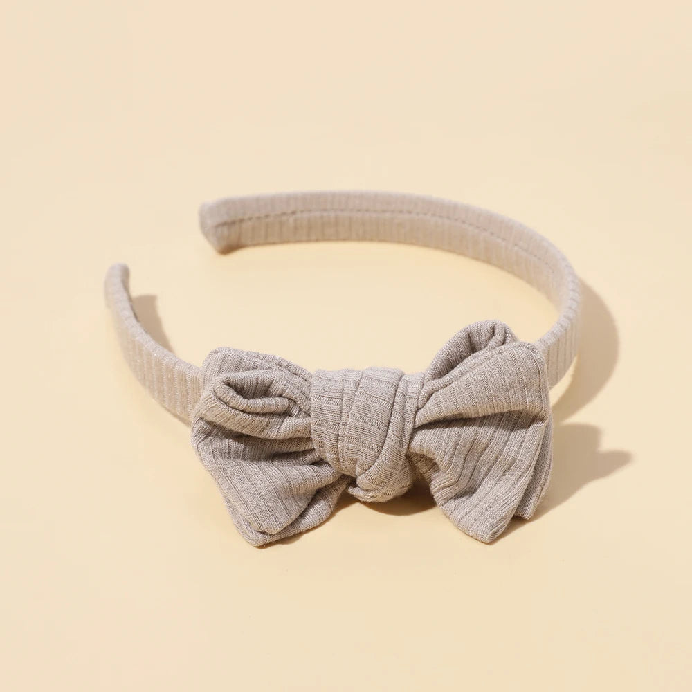 Baby Headband Solid Color Hair Hoop With Soft Atmospheric Bow For Newborns And Toddlers