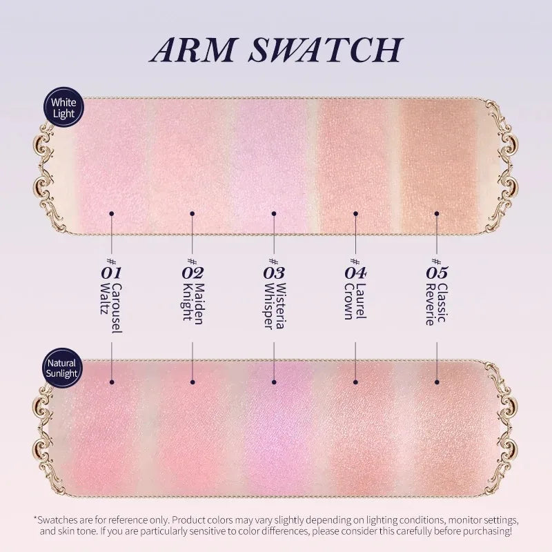 Flower Knows Strawberry Rococo Series Makeup Set Glitter Matte Eyeshadow Palette Blusher Power Velvet Lipstick Kit Perfume Set