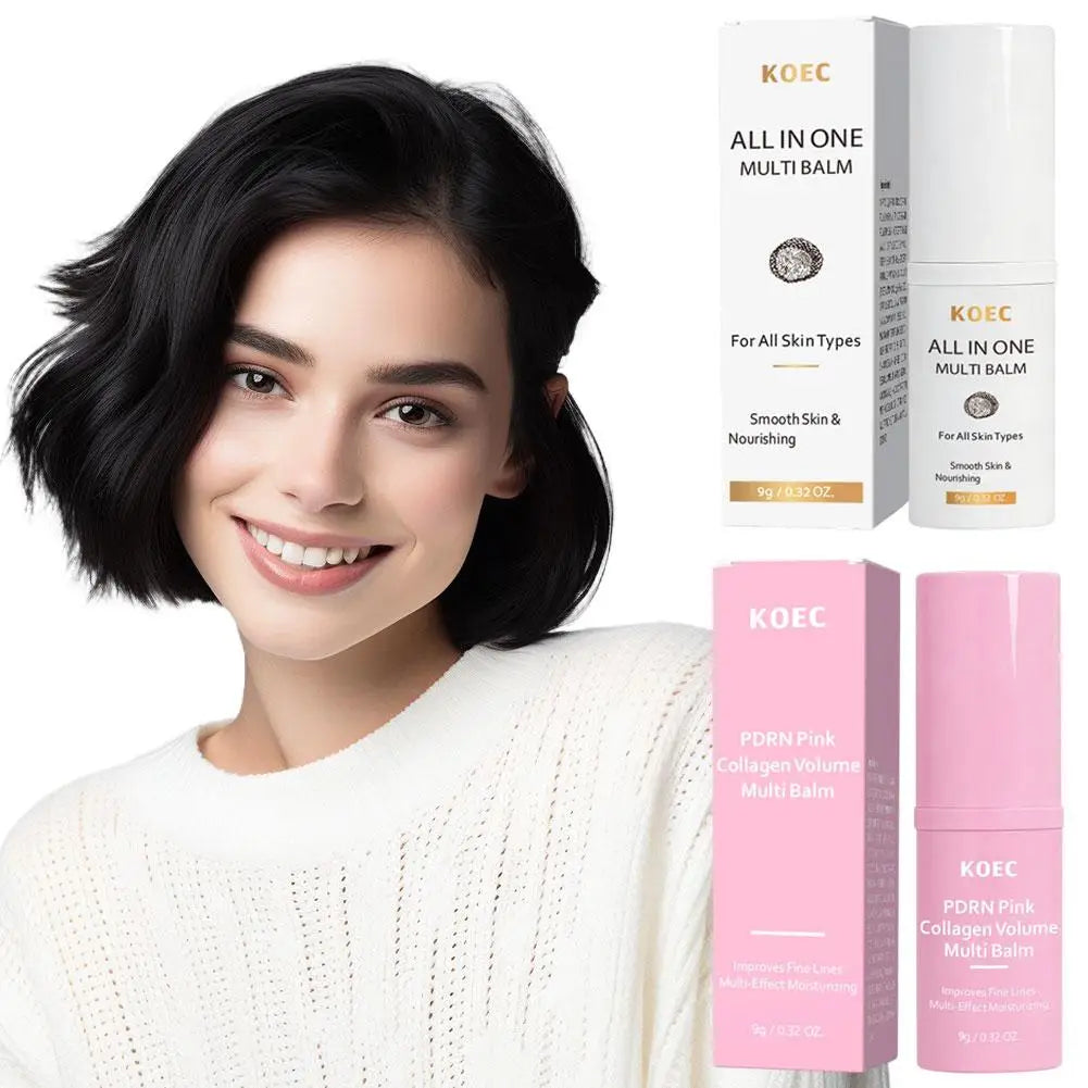 KOEC Multi Balm Stick Nourishing Smoothing Anti Wrinkle Hydrating Face Neck Local Repair Solid Skincare Stick Full Skin Type