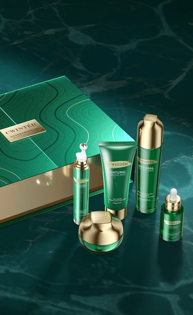 Sea Fennel Multi-Collagen Set Reduces Fine Lines Repairs Skin Hydrates  Brightens Anti-Aging Firming Skincare