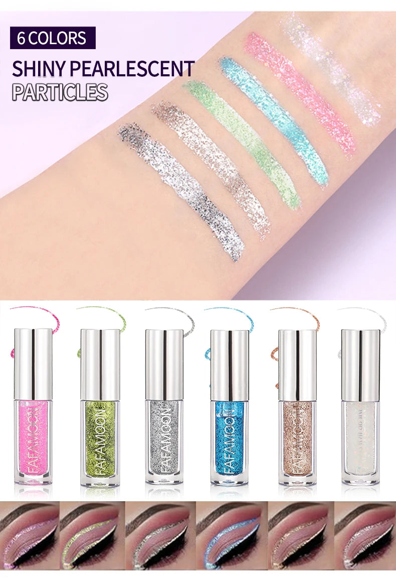 Slim Shiny Eye Liners Eyeshadow Liquid Pencil Pearlescent Silkworm Stick Waterproof Diamond Glitter Sequins Eyeliner Makeup