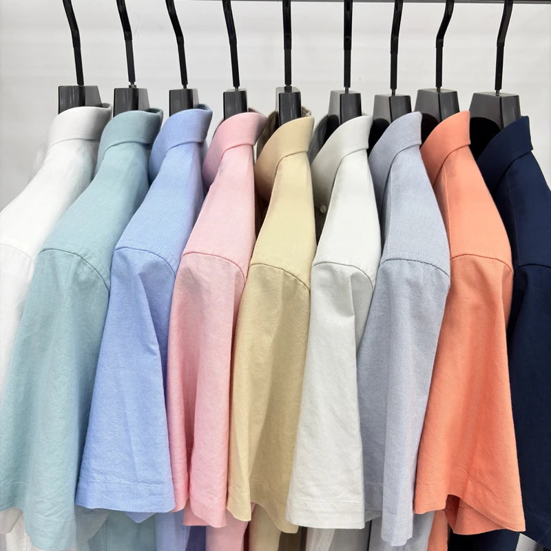 100% pure cotton short sleeve shirt summer new breathable men's T-shirt designer brand Paul Pony embroidery business casual top