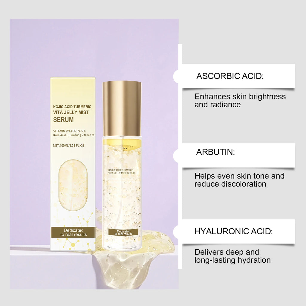 Jelly Mist Serum Brightening Firming Hydrating Face Spray Smoothing Facial Hyaluronic Acid Collagen Moisturizing Skincare Set