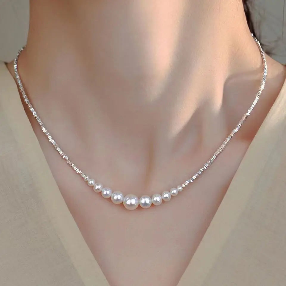 Multi-Layer Imitation Pearl Bead Necklace for Women