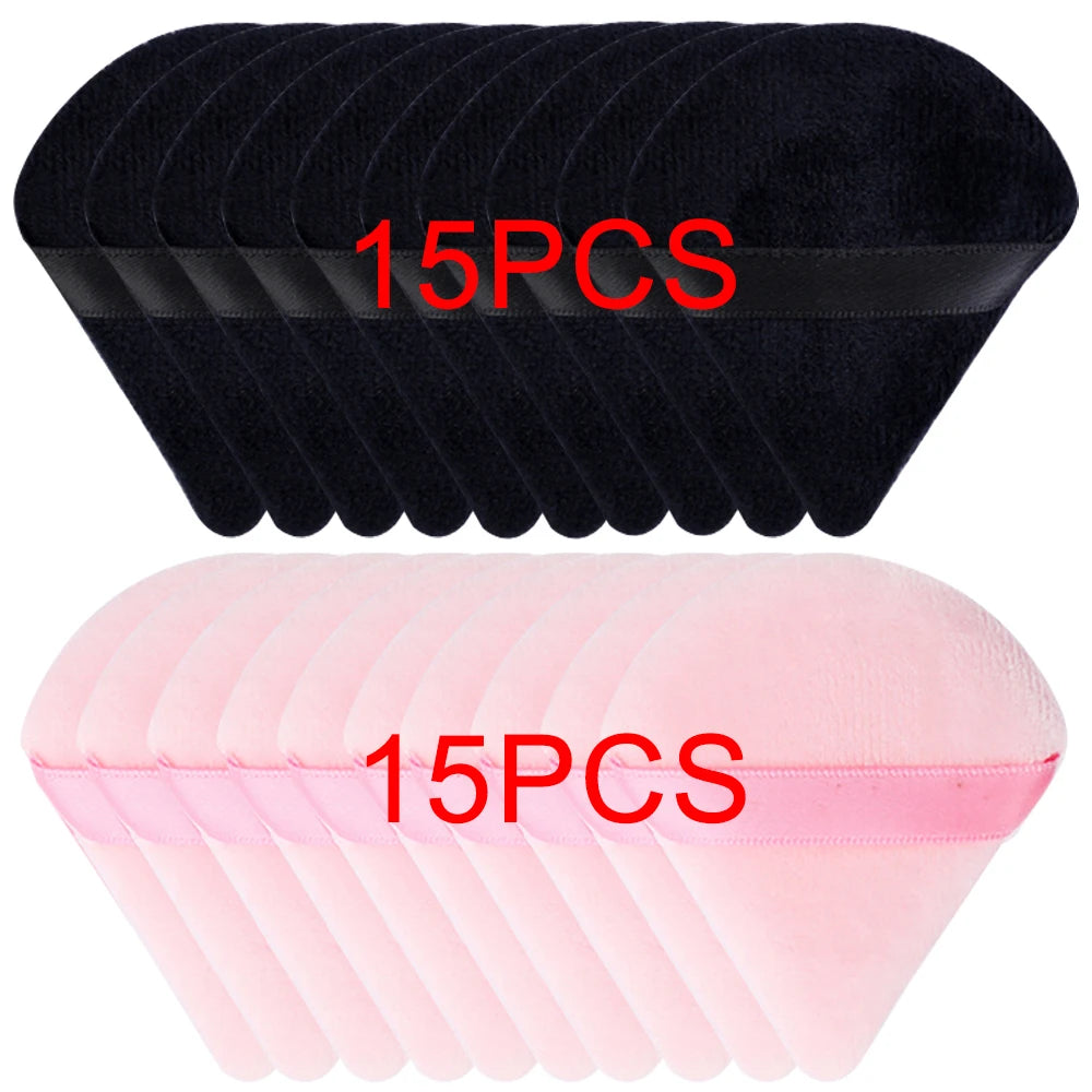 Triangle Velvet Powder Puff Set For Wet And Dry Makeup Puffs Twenty And Thirty Pieces Pro Beauty Tool