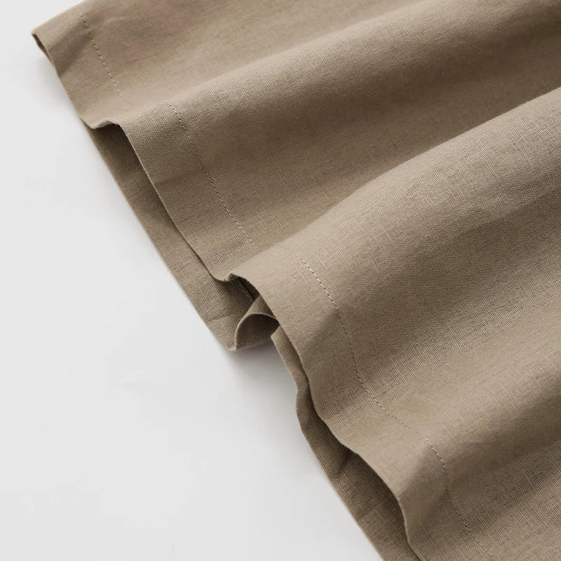 Cotton Linen Dresses For Women 2026 Casualshort Sleeve Back Bandage Harajuku Long Dresse Ladies Dresses Summer Sale Vestidos