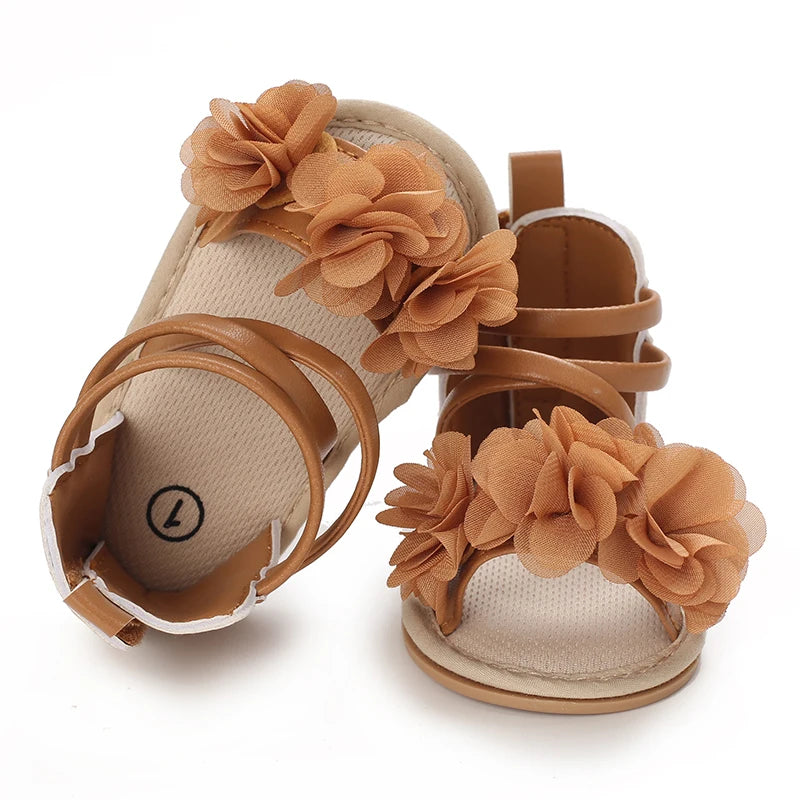 Cute and sweet high top sandals for spring and summer, comfortable and breathable for baby girls. Pre step walking shoes