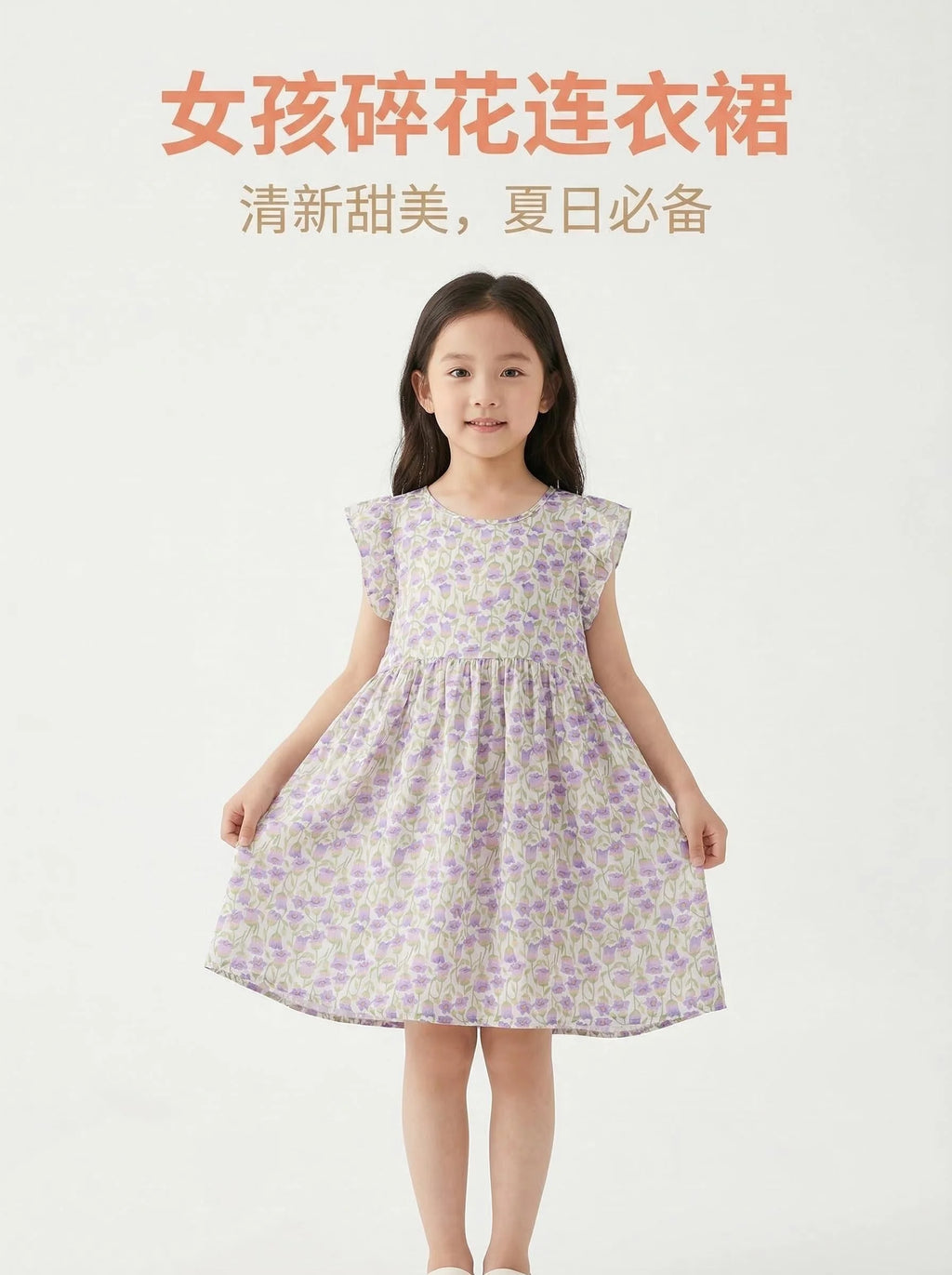 Girl Dress Floral Summer Kids Clothes Girls Children Flower Dresses Flying Sleeve Princess Party Outfit Children's Clothing
