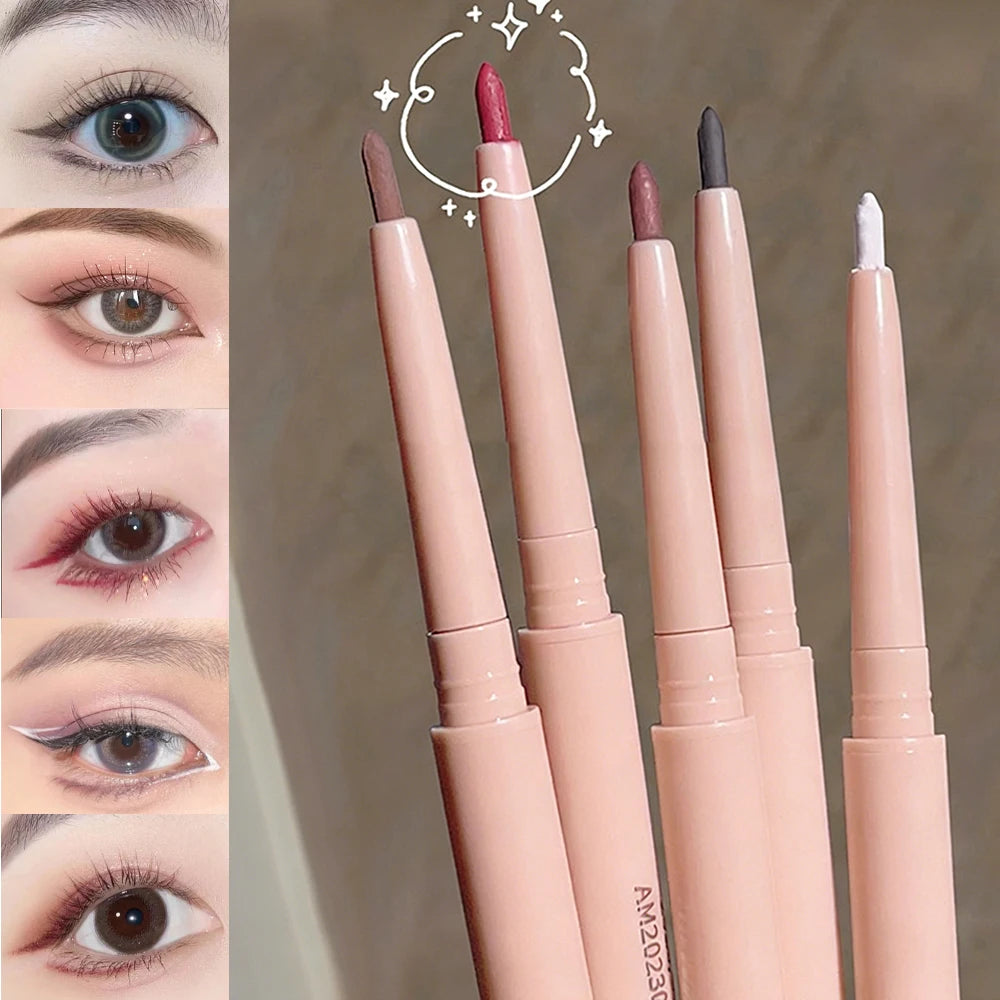 Ultra-fine Gel Eyeliner Pencil Rose Brown Under Eye Liner Pen Waterproof Matte Aegyosal Lying Silkworm Quick Drying Eyes Makeup