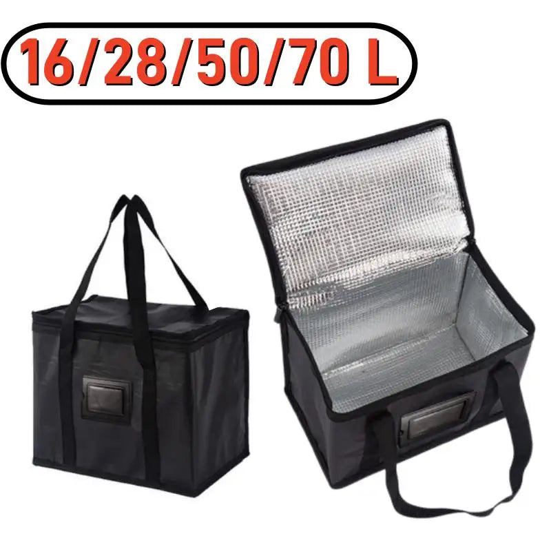 16/28/50/70L Insulated Thermal Cooler Bag Insulation To Keep Cold Large Capacity Portable Lunch Bag Zip Picnic Tin Foil Food Bag