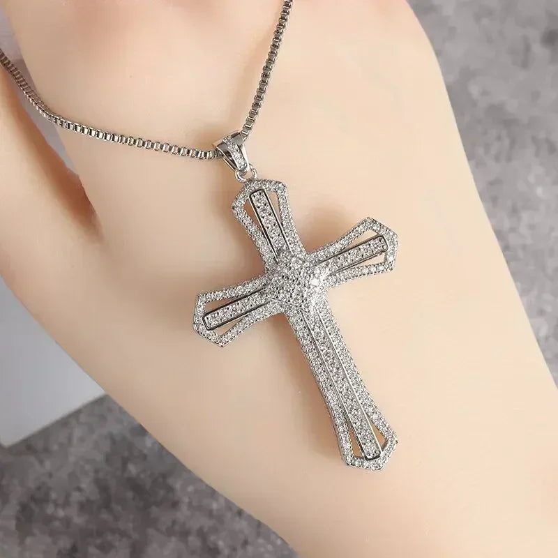 Christian Jesus Portrait Iced Out Necklace Pendant For Men And Women Cross Catholic Amulet Jewelry