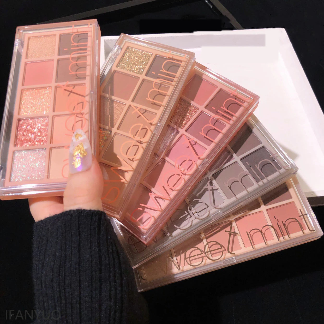 10 Color Eyeshadow Palette Matte Pearl Fine Shining Pumpkin Tea Milk Earth Color Eye Shadow Tray Makeup Pigment Korean Cosmetics